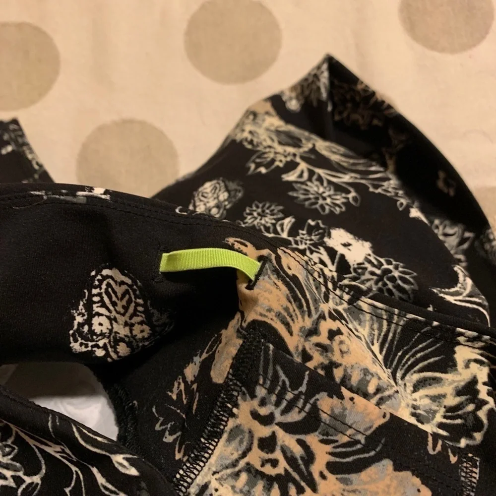 Free People Movement Black Floral High Rise Leggings